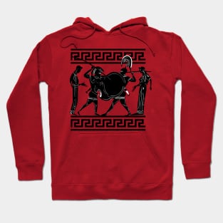 Old greek amphora warriors Hoodie